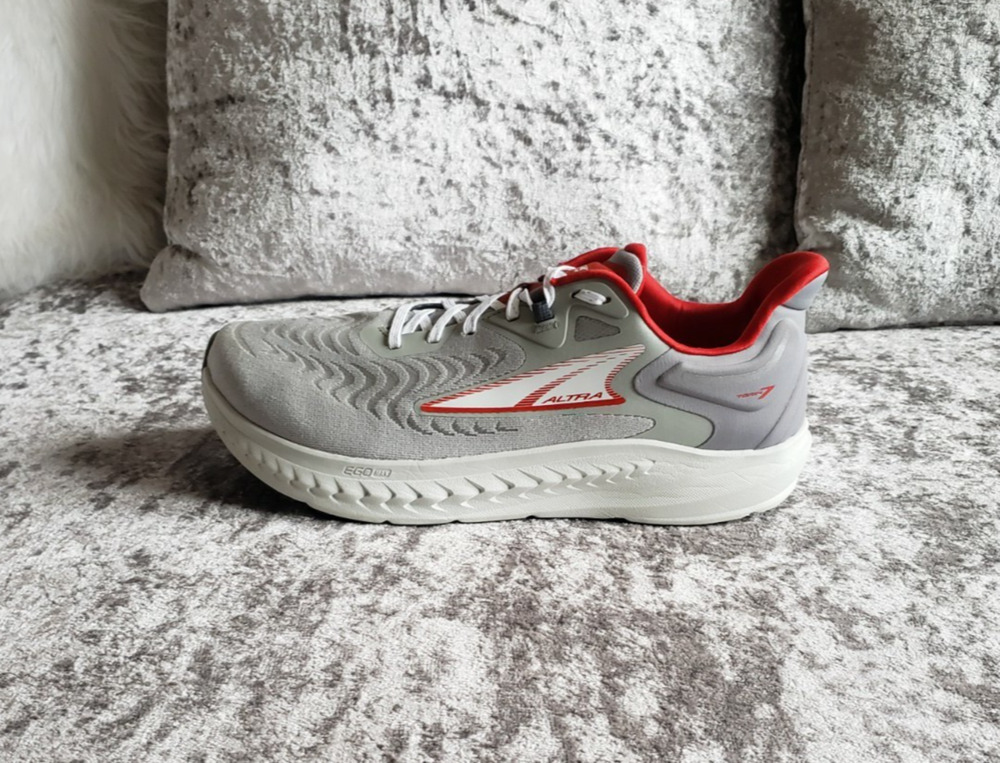 Altra Torin 7 Mens Running Shoes Gray Red Mesh Wide Size 10.5